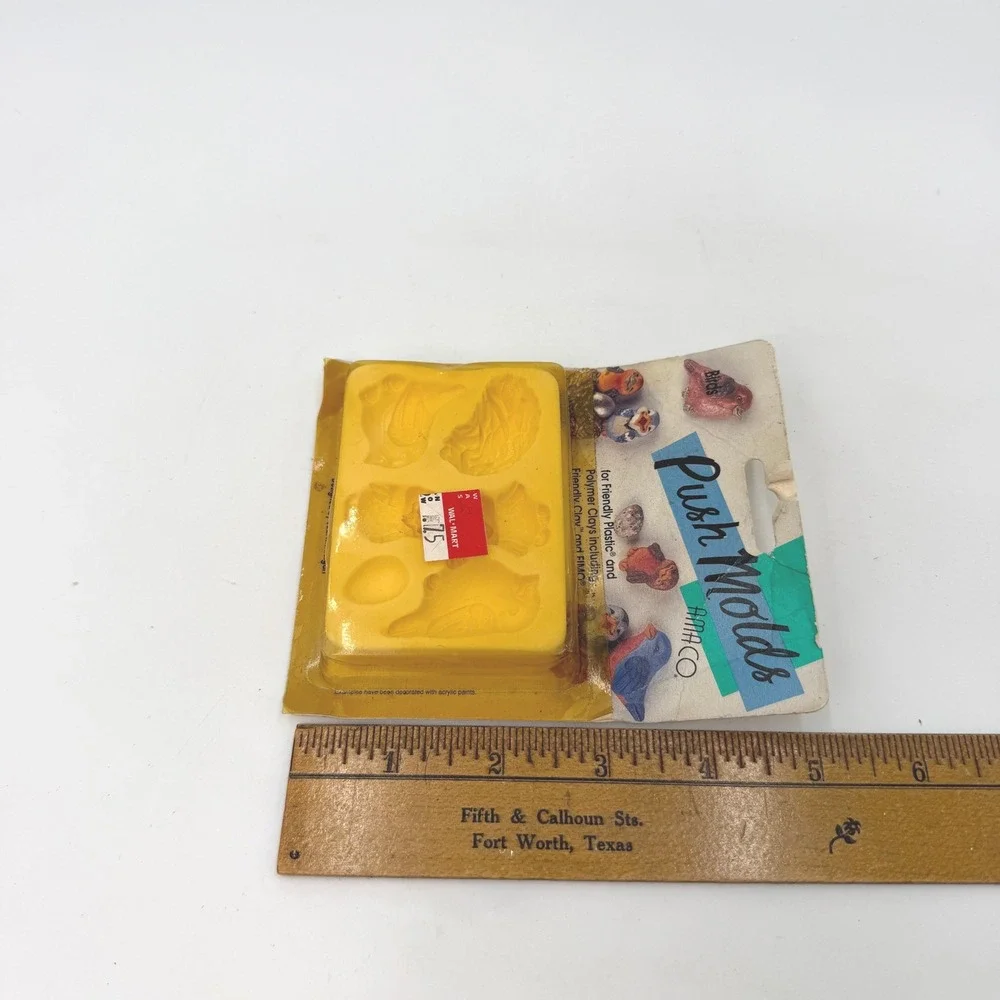 Amaco‎ Push Molds Birds Judi Maddigan Friendly Plastic Clay Vintage Yellow New